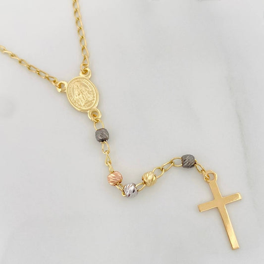 Rosario Virgen Milagrosa 5.95 g / 54 cm / 3 mm Cuatro Oros 18K