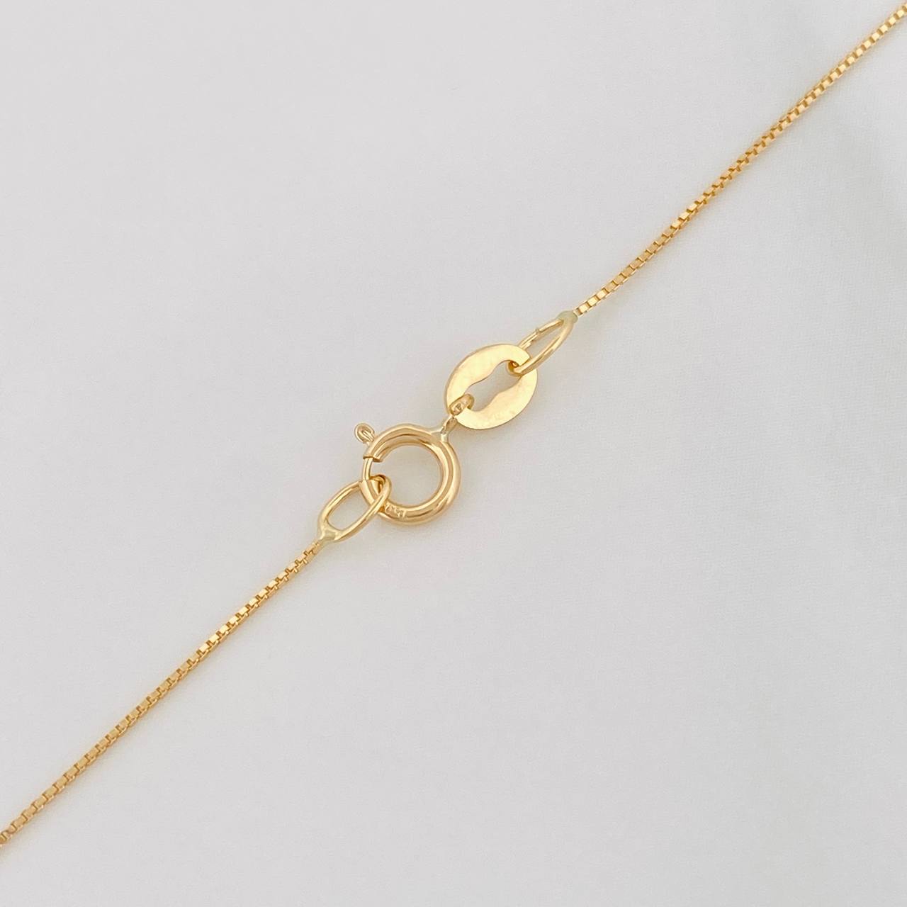 Set Cadena Veneciana + Dije Carril Recto Esmeralda 10Pts / 1.6 g / 50.5 cm Oro Amarillo 18K