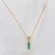 Set Cadena Veneciana + Dije Carril Recto Esmeralda 10Pts / 1.6 g / 50.5 cm Oro Amarillo 18K
