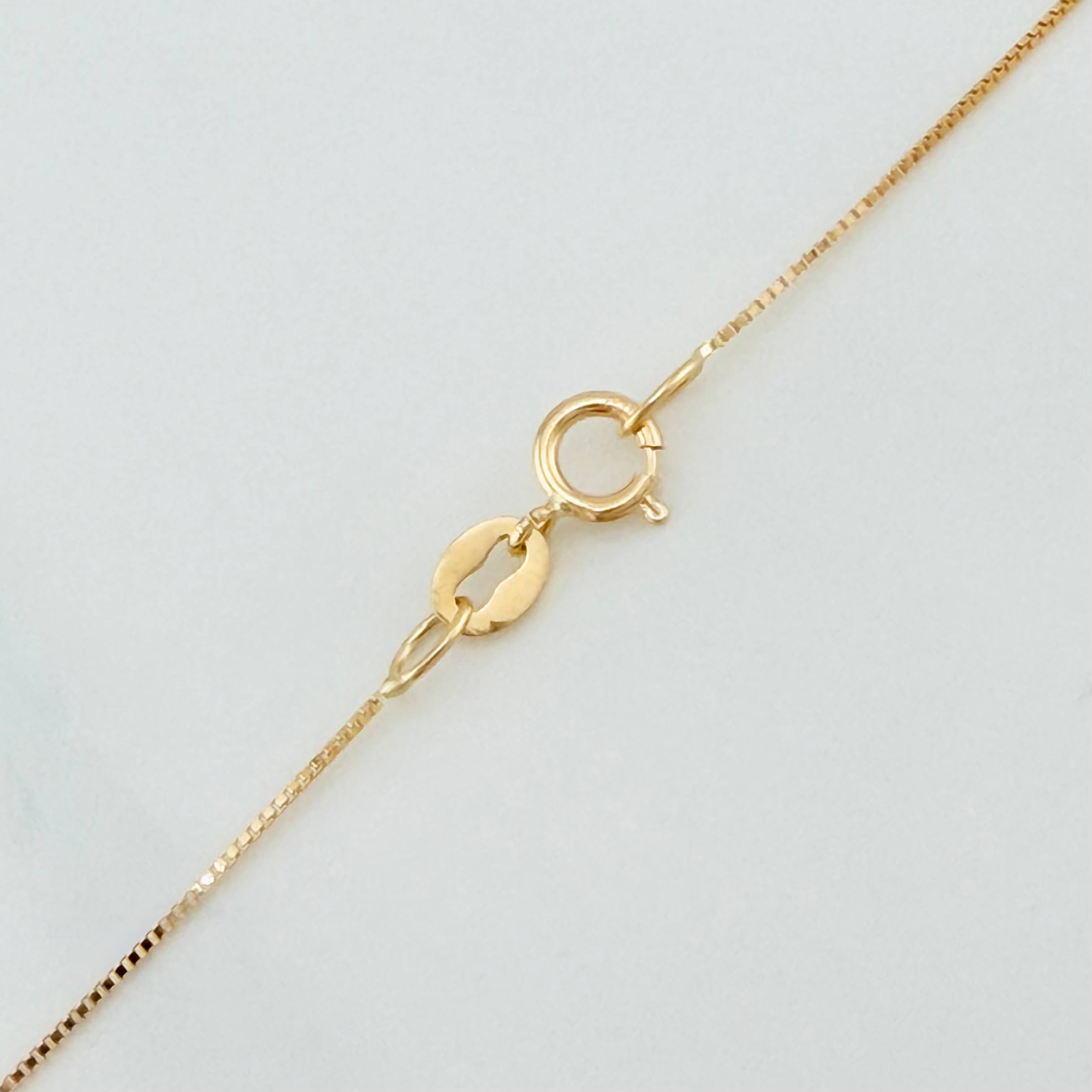 Set Cadena Veneciana + Dije Circulo Esmeralda 28Pts / 1.4 g / 45 cm Oro Amarillo 18K