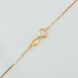 Set Cadena Veneciana + Dije Circulo Esmeralda 28Pts / 1.4 g / 45 cm Oro Amarillo 18K