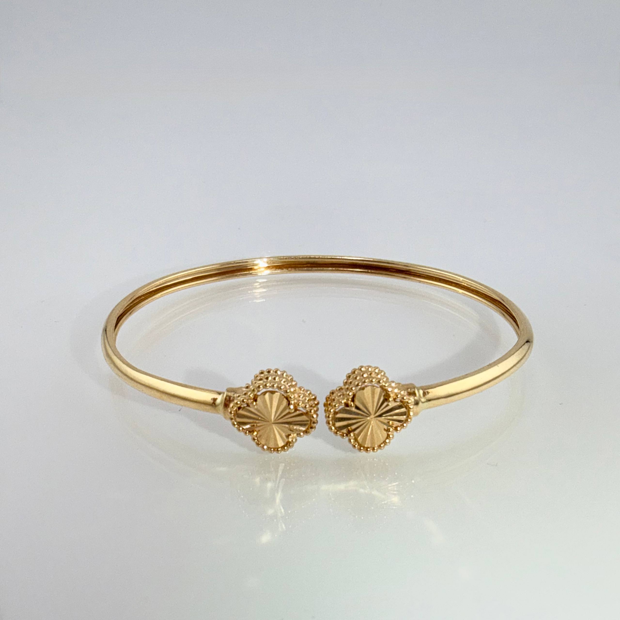 Pulso Aro Trebol 6.4gr / 17cm / 3mm Oro Amarillo Nac.Esp. 18K *