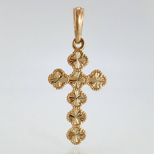 Dije Cruz Trebol 2.55gr / 3.6cm / Oro Amarillo Nac.Esp. 18K *