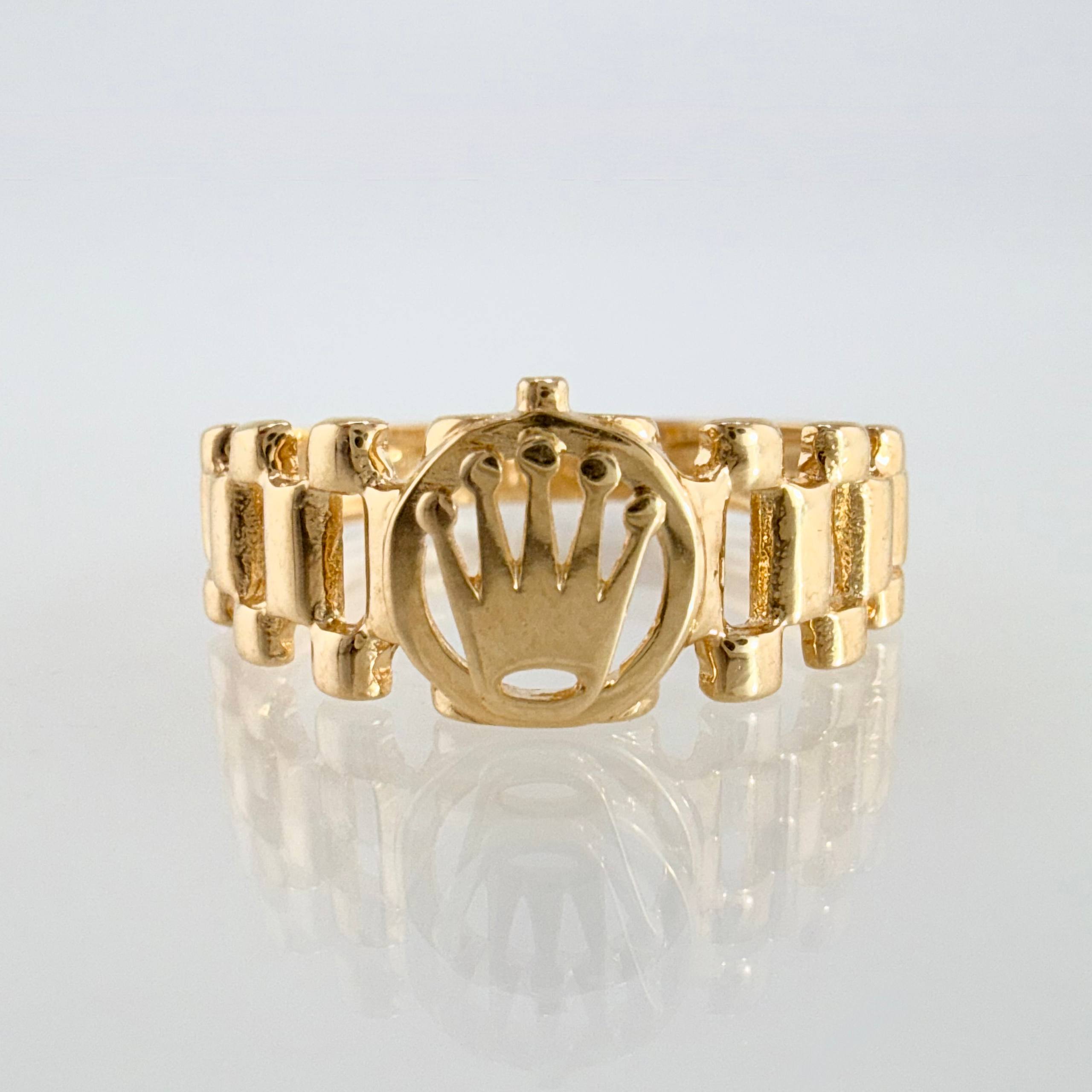 Anillo Correa Corona 2.35gr / T6 1/2 / Oro Amarillo 18K *