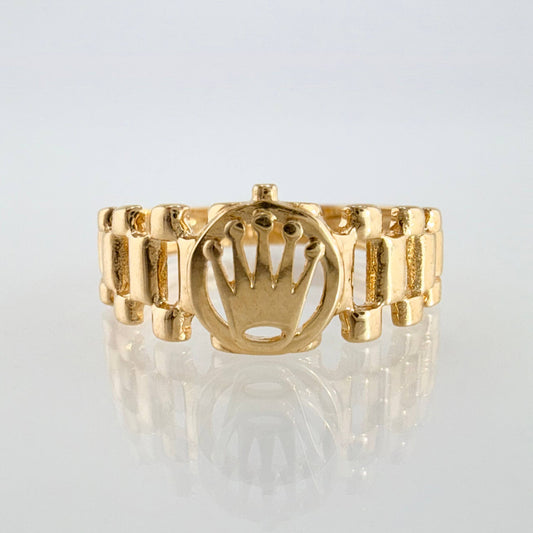 Anillo Correa Corona 2.15gr / T5 / Oro Amarillo 18K *