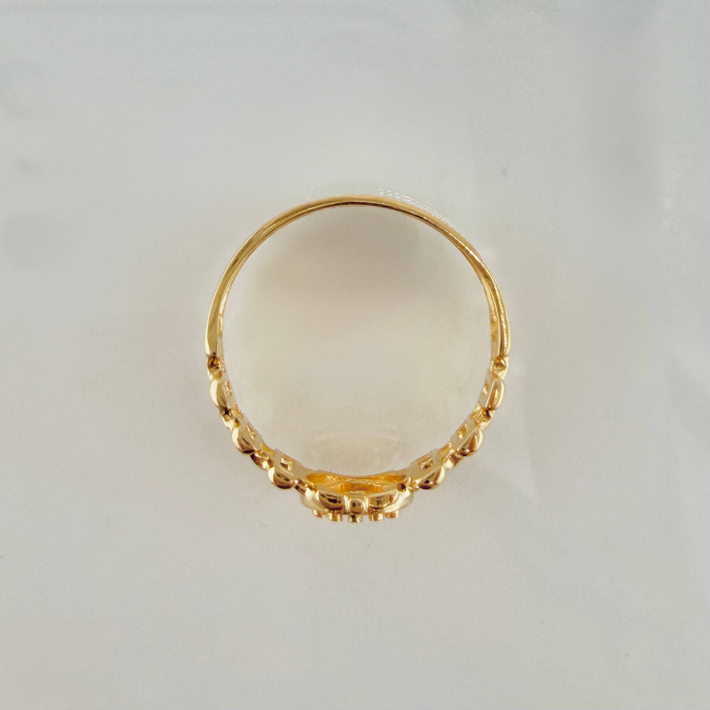 Anillo Correa Corona 2.35gr / T6 1/2 / Oro Amarillo 18K *