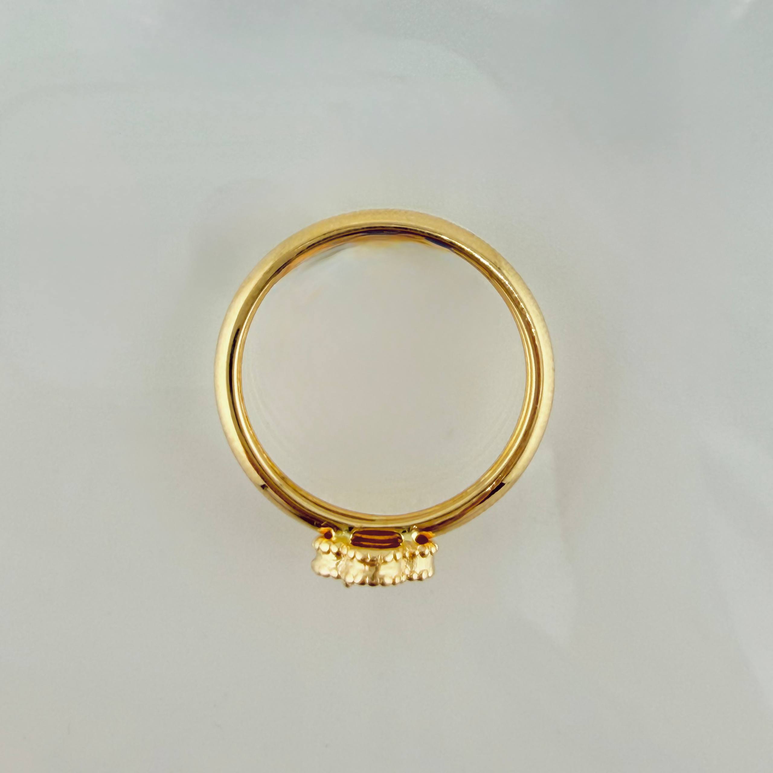 Anillo Trebol Dorado 2.2gr / T8 1/4 / Oro Amarillo Nac.Esp. 18K *