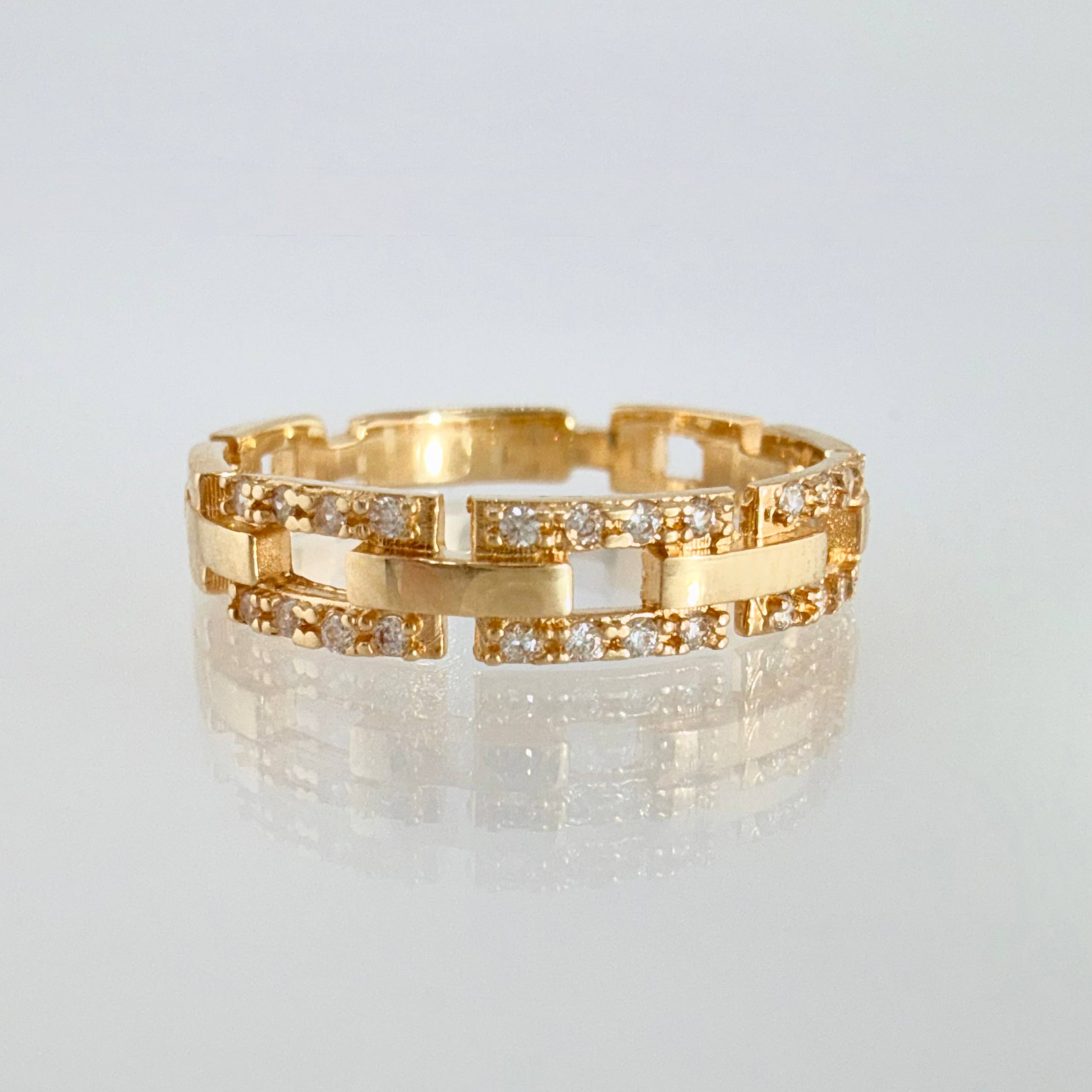 Anillo Cajón 2.55gr / T7 1/4 / Oro Amarillo 18K *