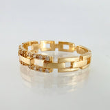 Anillo Cajón Tupido 2.6gr / T8 / Oro Amarillo 18K ©