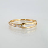 Anillo Carril Hueco 0.9gr / T6 / Oro Amarillo 18K ©