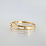 Anillo Carril Hueco 0.9gr / T6 1/2 / Oro Amarillo 18K *