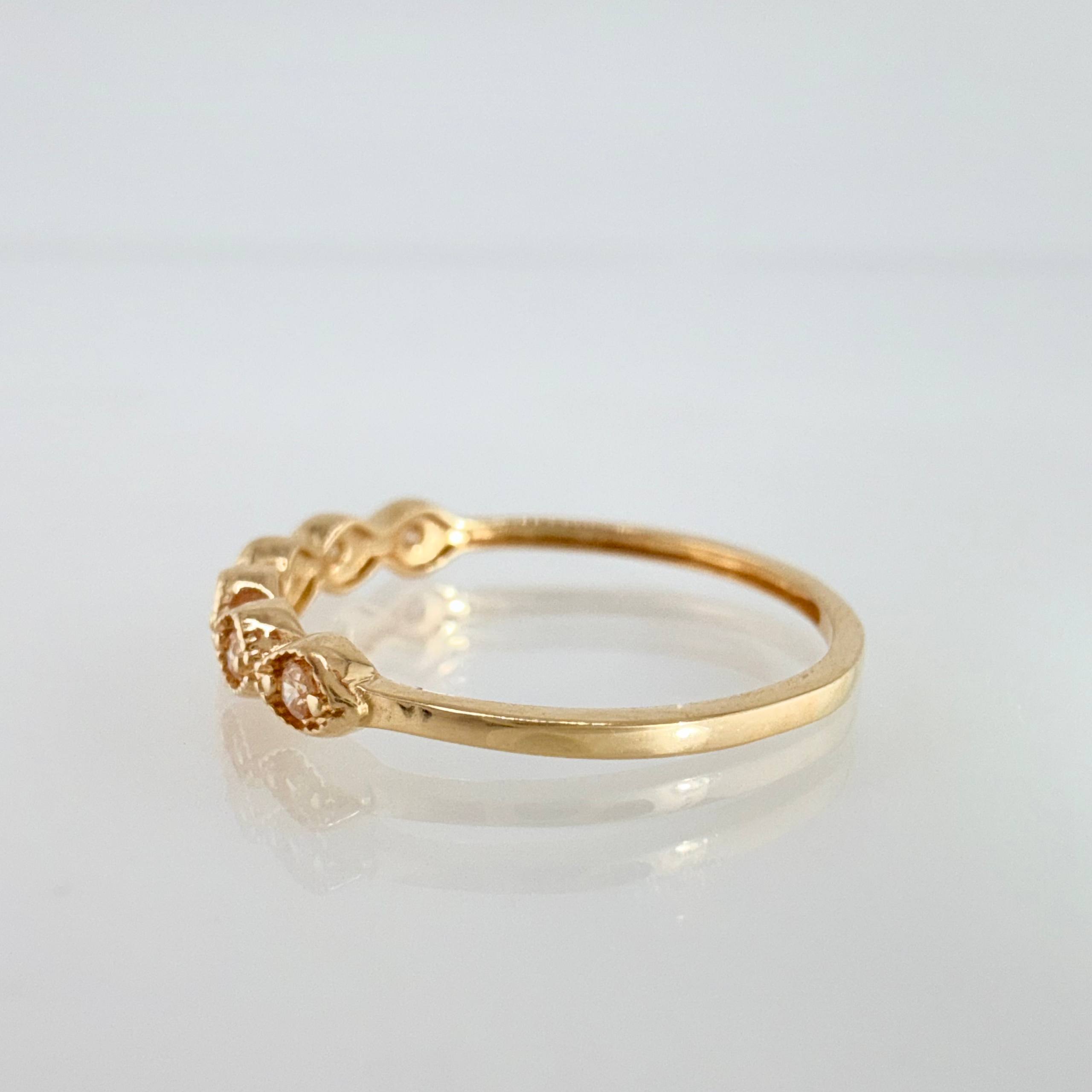 Anillo Linea Ojos 1.1gr / T6 / Oro Amarillo 18K *