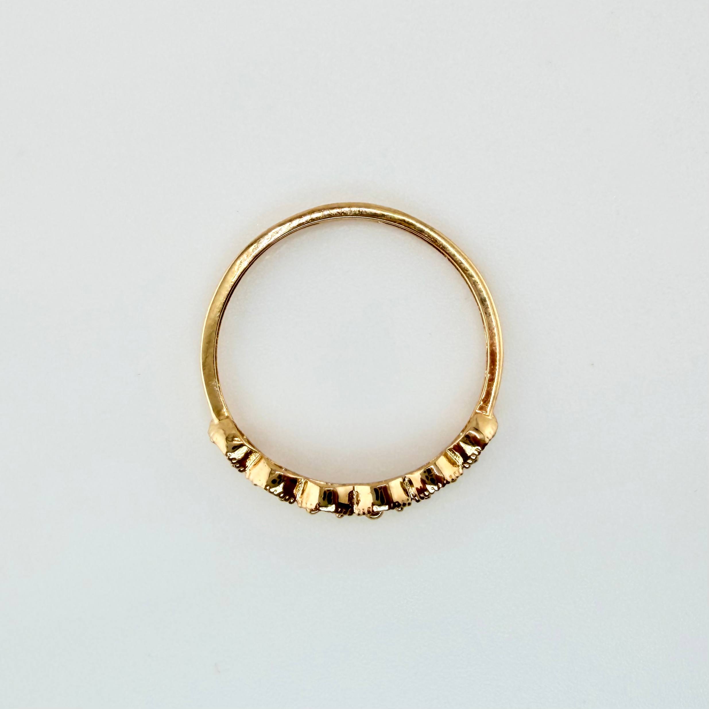 Anillo Linea Ojos 1.1gr / T6 / Oro Amarillo 18K *