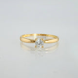 Anillo Solitario 1.15gr / T7 1/4 / Oro Amarillo 18K *