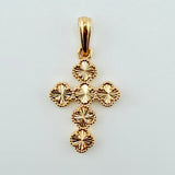 Dije Cruz Trebol 2.35gr / 3.2cm / Oro Amarillo Nac.Esp. 18K