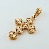 Dije Cruz Trebol 2.35gr / 3.2cm / Oro Amarillo Nac.Esp. 18K