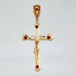 Dije Cruz Cristo Rubies 35pts 4.15gr / 5cm / Oro Amarillo 18K ©