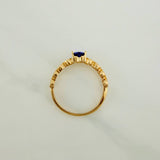 Anillo Solitario Corazones 2.25gr / T7 1/4 / 2.3cm / Oro Amarillo 18K $