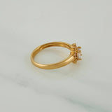 Anillo Flor De Loto 2.2gr / T5 3/4 / 2.1cm / Oro Amarillo 18K $