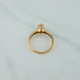 Anillo Solitario Churumbela 2.75gr / T6 1/2 / 2.6cm / Dos Oros Amarillo Blanco 18K $