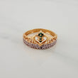Anillo Corona 2.75gr / T6 1/4 / 2cm / Dos Oros Amarillo Blanco 18K $
