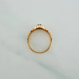 Anillo Corona 2.75gr / T6 1/4 / 2cm / Dos Oros Amarillo Blanco 18K $