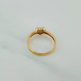 Anillo Corazon Tupido 2.4gr / T8 / 2.3cm / Dos Oros Amarillo Blanco 18K