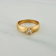 Anillo Solitario 3.85gr / T6 3/4 / 2.3cm / Oro Amarillo 18K