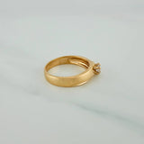 Anillo Solitario 3.85gr / T6 3/4 / 2.3cm / Oro Amarillo 18K