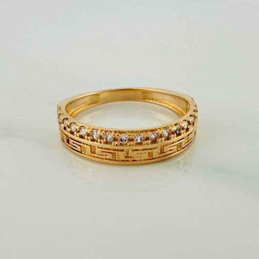 Anillo Churumbela Tribal 2.7gr / T5 3/4 / 2cm / Oro Amarillo 18K