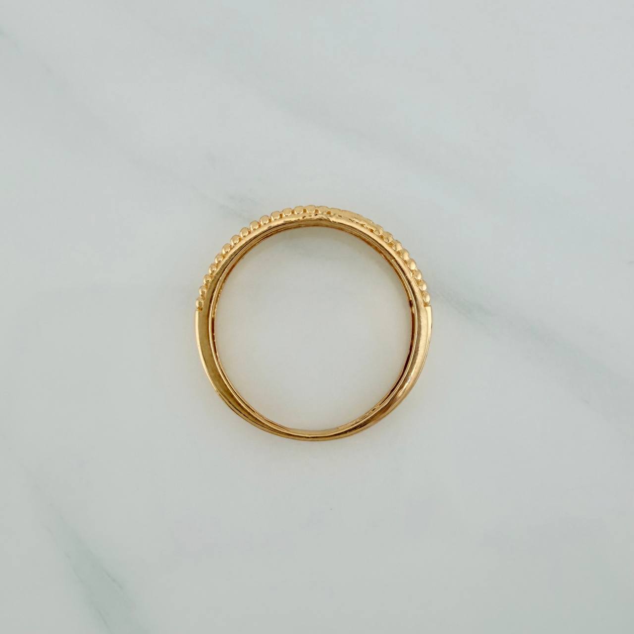 Anillo Churumbela 2.7gr / T7 1/2 / 2.1cm / Oro Amarillo 18K $
