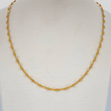 Cadena Flor Espejo 2.15gr / 50cm / Oro Amarillo +3 18K $