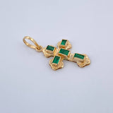 Dije Cruz Plana 0.85gr / 2.1cm / Oro Amarillo 18K &