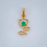 Dije Silueta Rosa 0.45gr / 1.6cm / Oro Amarillo 18K &