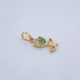 Dije Silueta Rosa 0.45gr / 1.6cm / Oro Amarillo 18K &