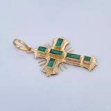 Dije Cruz Plana Aurora 1.9gr / 3.3cm / Oro Amarillo 18K &