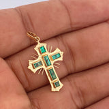 Dije Cruz Plana Aurora 1.9gr / 3.3cm / Oro Amarillo 18K &