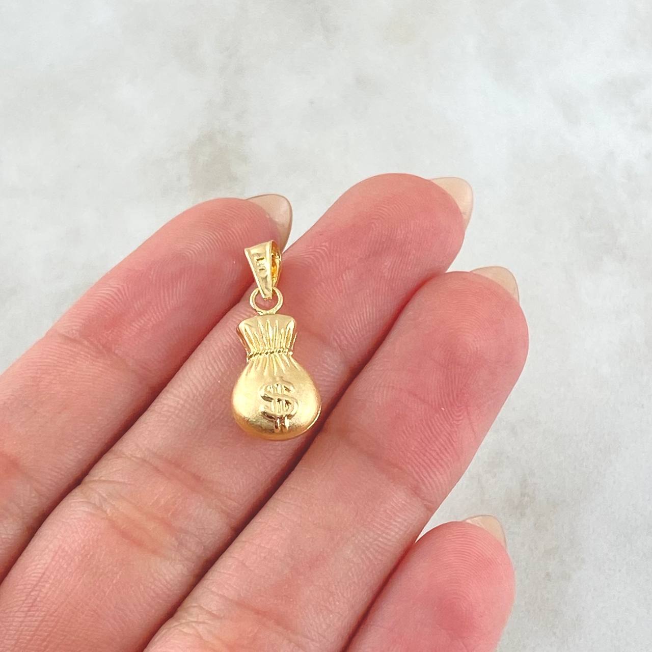 Dije Bolsa Dinero 0.75gr / 2cm / Oro 18K ©