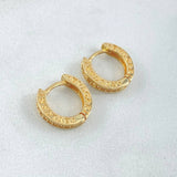 Candongas Rusticas 2.5gr / 1.2cm / Oro 18K