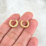 Candongas Rusticas 2.45gr / 1.2cm / Nac.Esp. Oro 18K *