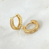 Candongas Rusticas 2.5gr / 1.2cm / Oro 18K