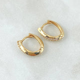 Candongas Carril Curvo 2.35gr / 1.3cm / Oro 18K