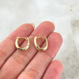 Candongas Carril Curvo 2.35gr / 1.3cm / Oro 18K