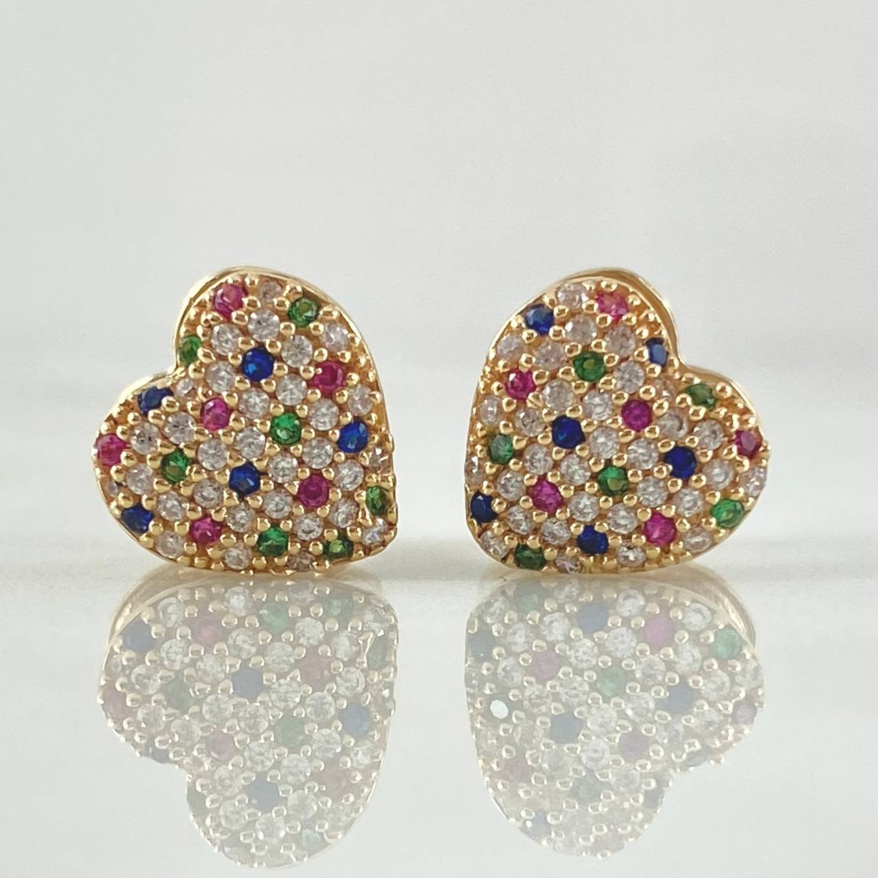 Candongas Corazon Tupido 4.4gr / 1cm / Oro 18K