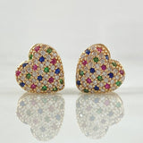 Candongas Corazon Tupido 4.4gr / 1cm / Oro 18K