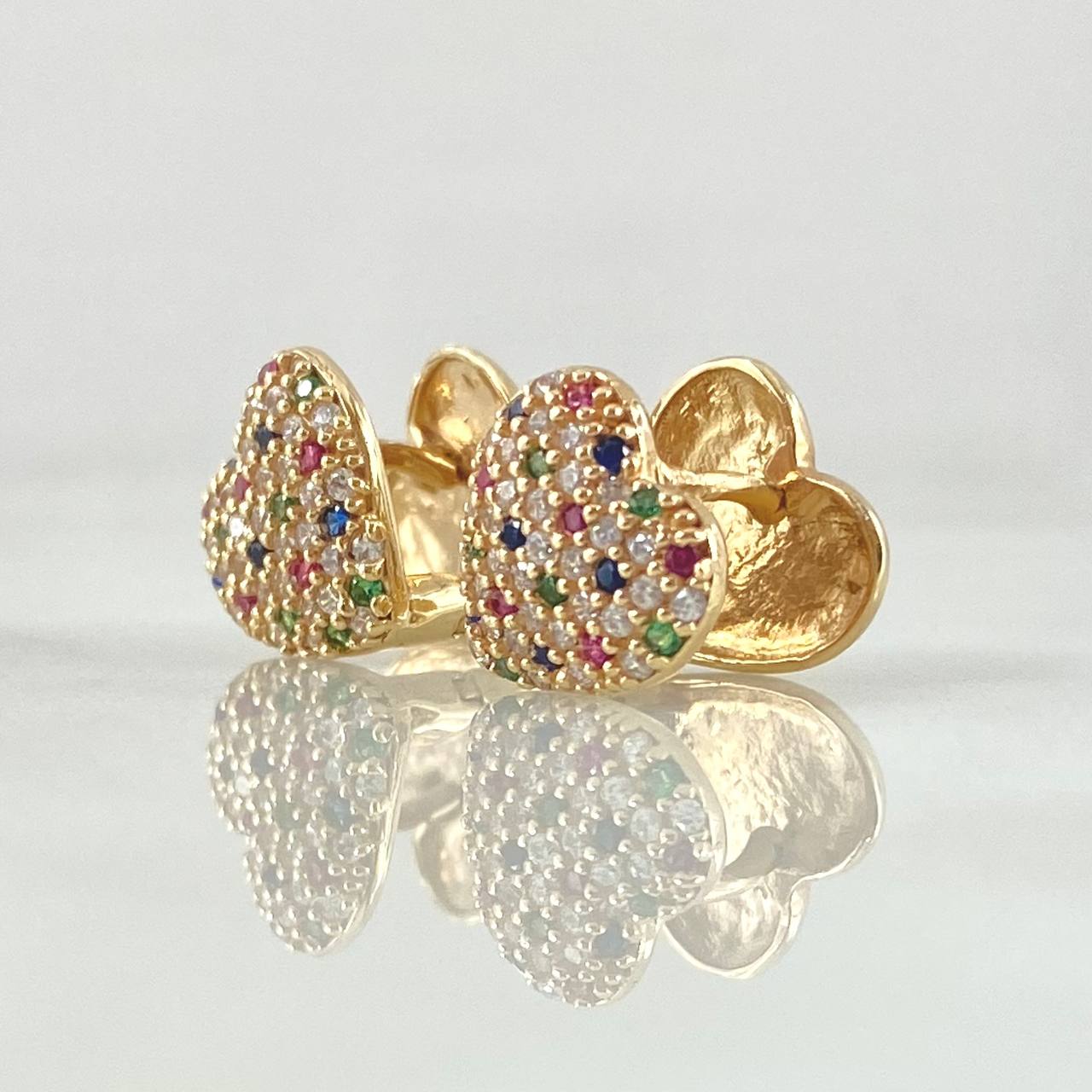 Candongas Corazon Tupido 4.4gr / 1cm / Oro 18K