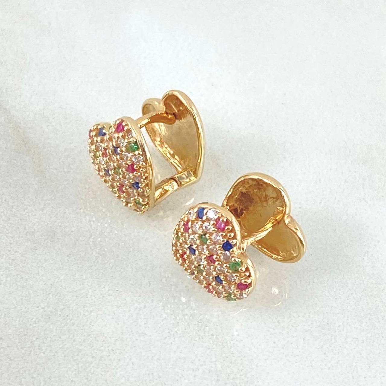 Candongas Corazon Tupido 4.4gr / 1cm / Oro 18K