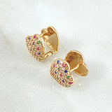 Candongas Corazon Tupido 4.4gr / 1cm / Oro 18K