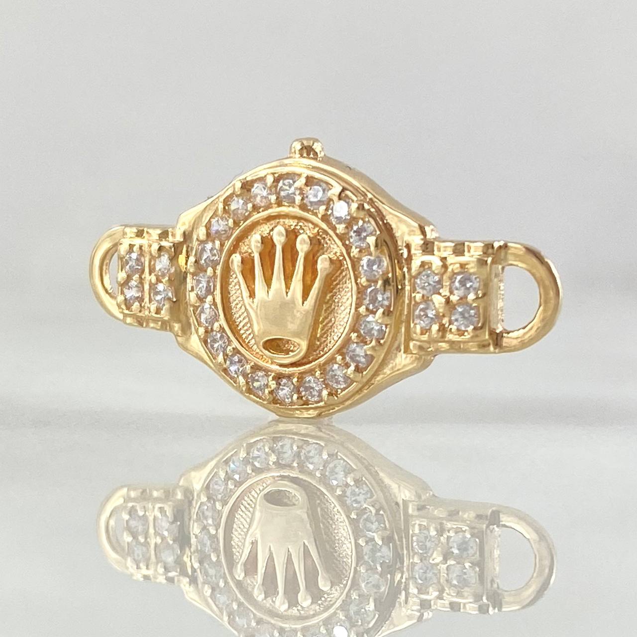 Herraje Correa Corona Circular 2.25gr / 2.6cm / Oro 18K