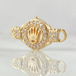 Herraje Correa Corona Circular 2.25gr / 2.6cm / Oro 18K